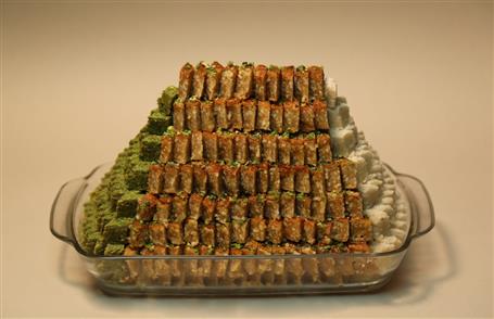 باقلوا، لوز بادام، لوز پسته  - ظرف پیرکس